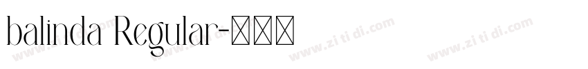 balinda Regular字体转换